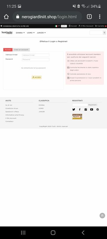 nerogiardiniit.shop | Sito web fraudulente